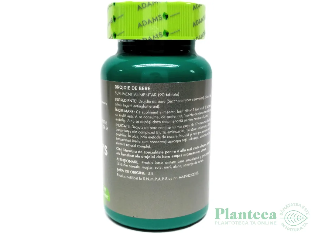 Drojdie bere [Brewer`s Yeast] 400mg 90cp - ADAMS SUPPLEMENTS