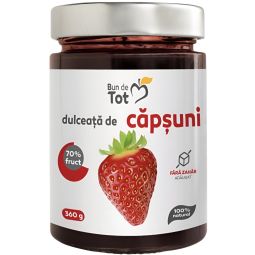 Dulceata capsuni fara zahar 360g - BUN DE TOT