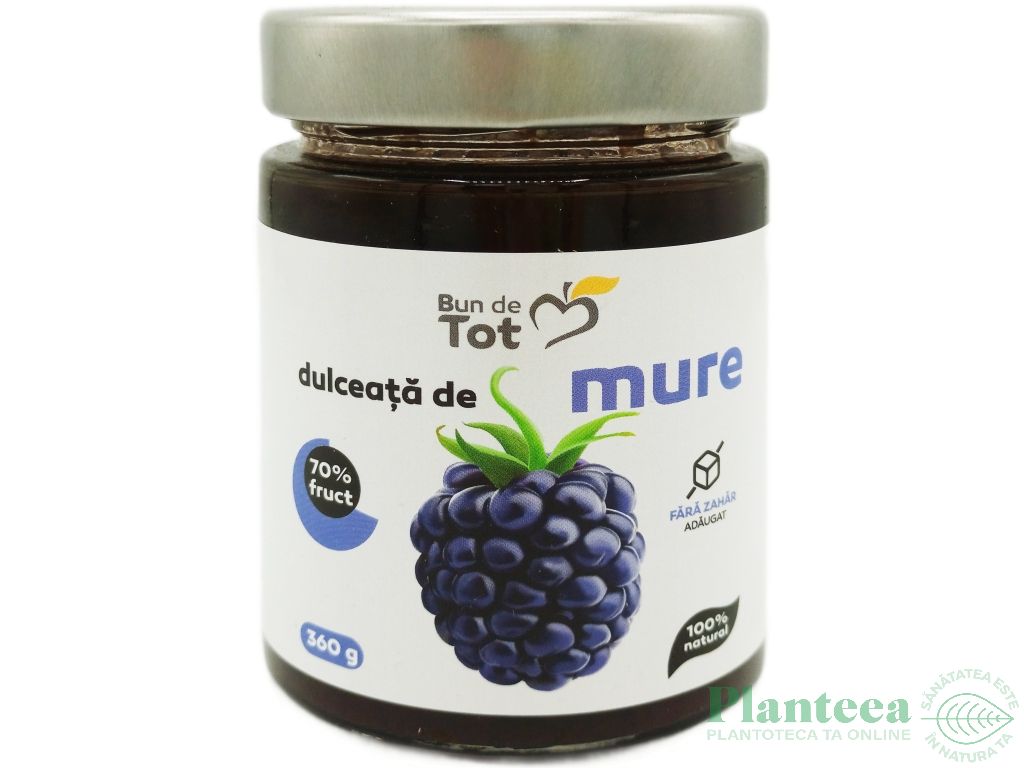 Dulceata mure fara zahar 360g - BUN DE TOT