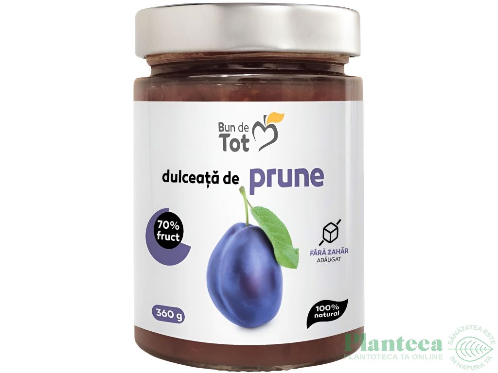 Dulceata prune fara zahar 360g - BUN DE TOT