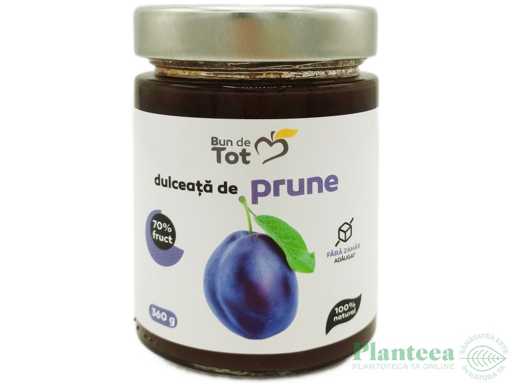 Dulceata prune fara zahar 360g - BUN DE TOT