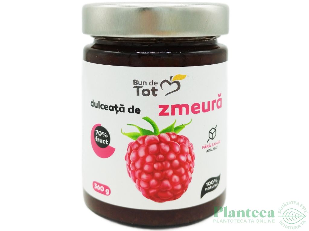 Dulceata zmeura fara zahar 360g - BUN DE TOT