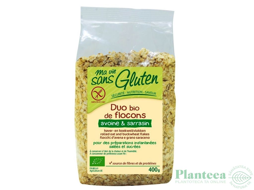 Fulgi ovaz hrisca fara gluten eco 400g - MA VIE SANS GLUTEN