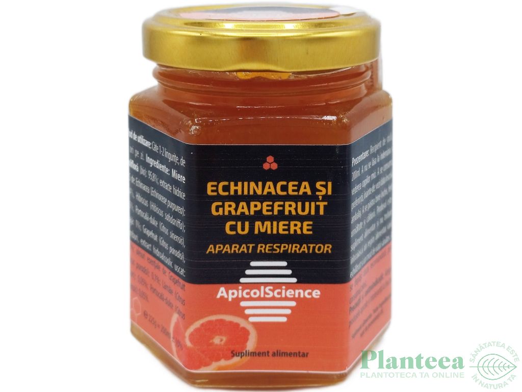Remediu apicol Sustine Vitalitatea echinaceea grapefruit miere 225g - APICOL SCIENCE