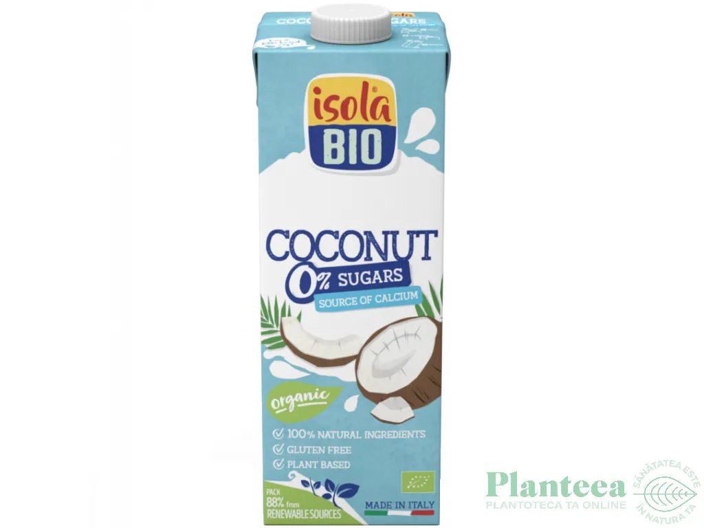 Lapte cocos simplu neindulcit eco 1L - ISOLA BIO