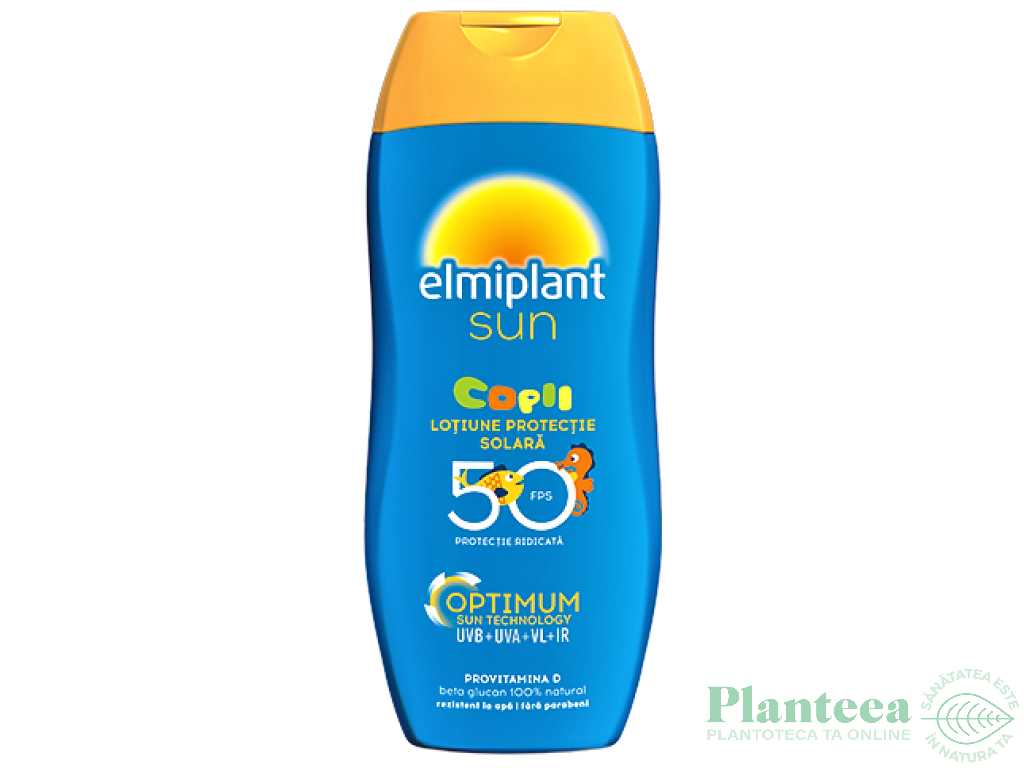 Lotiune protectie solara copii spf50 200ml - ELMIPLANT