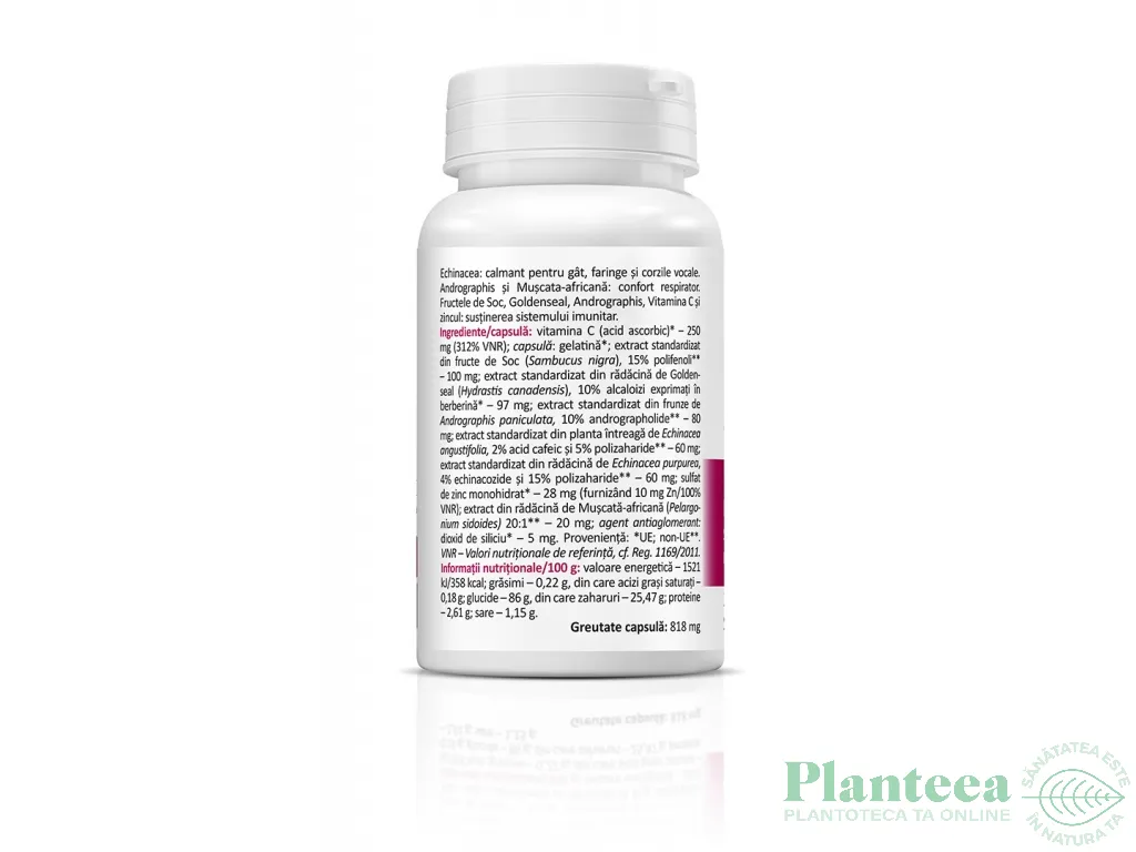 Echinaceea soc muscata africana 700mg 30cps - ZENYTH