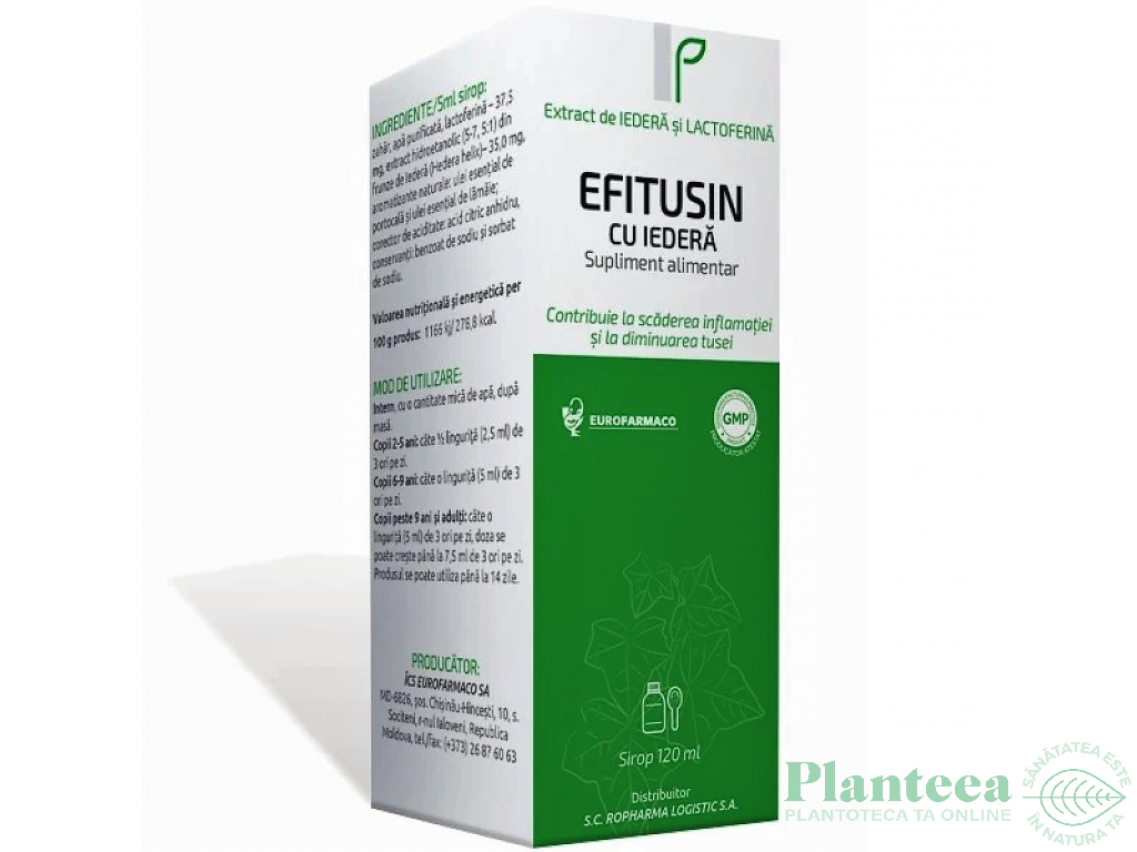 Sirop Efitusin iedera 120ml - EUROFARMACO