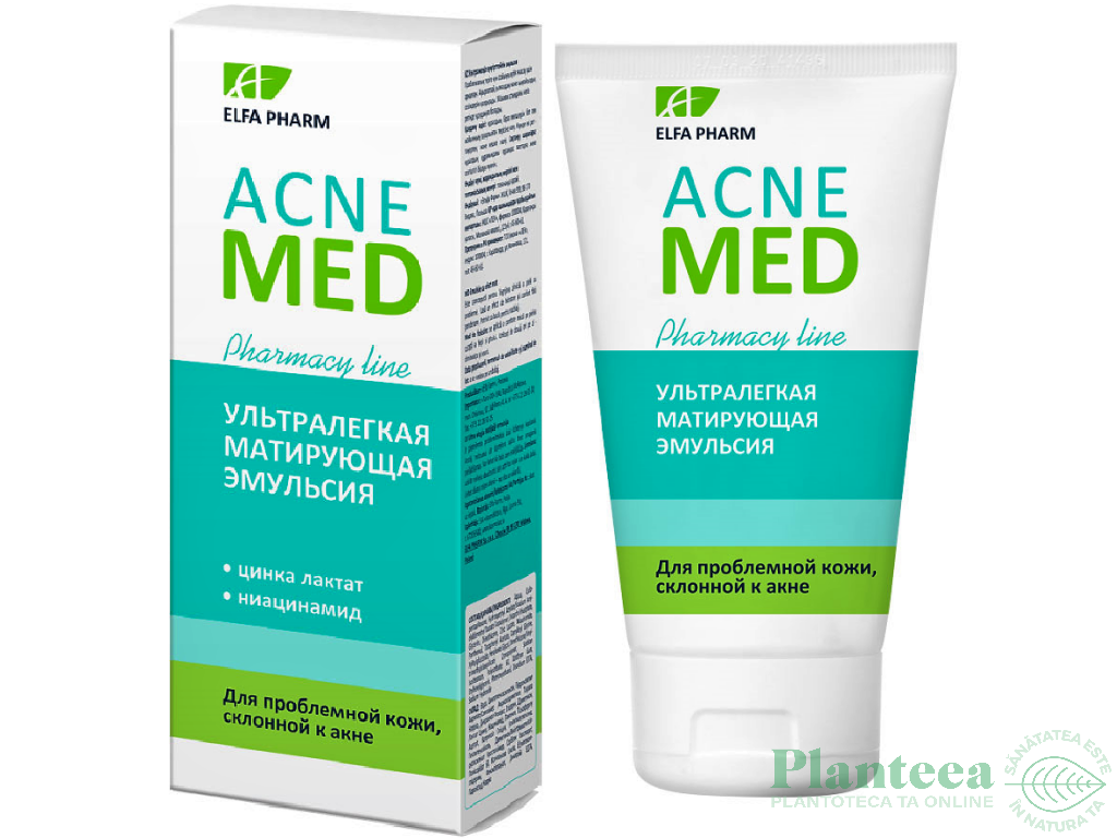 Emulsie matifianta probleme ten tendinta acneica AcneMed 40ml - ELFA PHARM