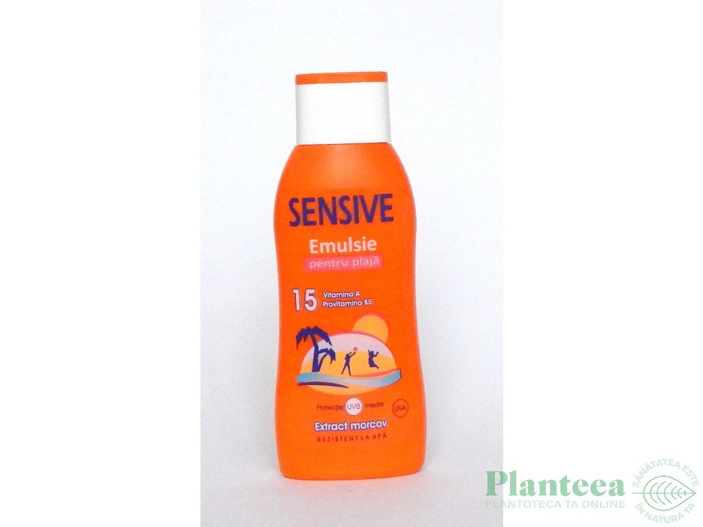 Emulsie plaja spf15 morcov 250ml - SENSIVE