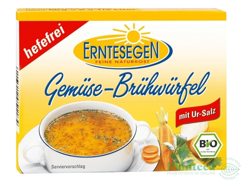 Cubulete supa legume vegana fara drojdie cu sare eco 6x11g - ERNTESEGEN
