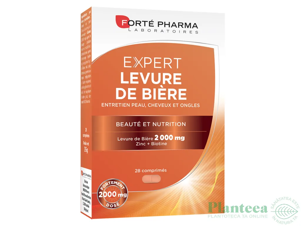 Drojdie bere 2000mg Expert 28cp - FORTE PHARMA