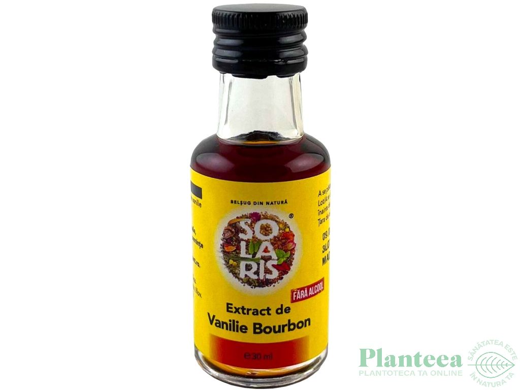 Extract vanilie Bourbon fara alcool 30ml - SOLARIS