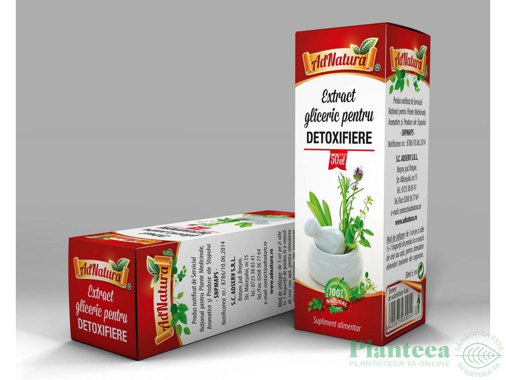 Extract hidrogliceric detoxifiere 50ml - ADNATURA