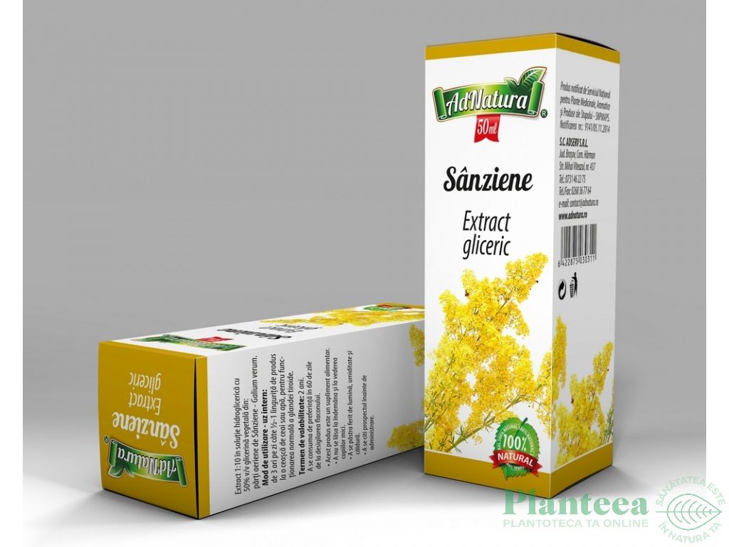 Extract hidrogliceric sanziene 50ml - ADNATURA