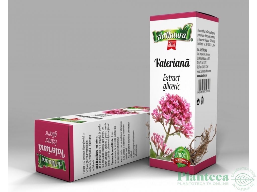 Extract hidrogliceric valeriana 50ml - ADNATURA