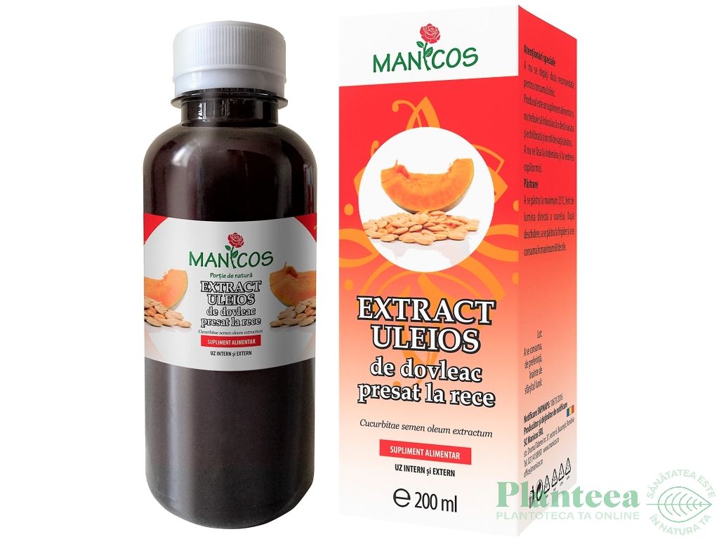Extract uleios seminte dovleac 200ml - MANICOS