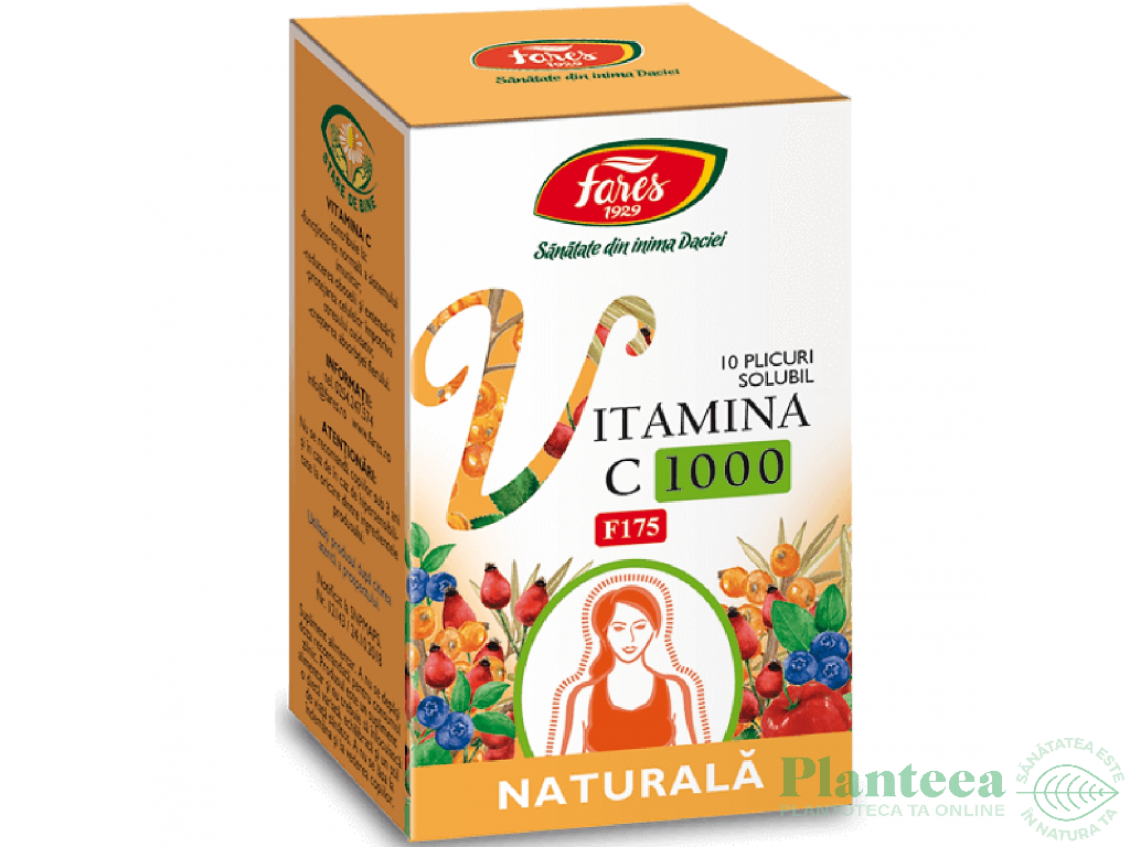 Vitamina C1000 naturala solubila 10pl - FARES