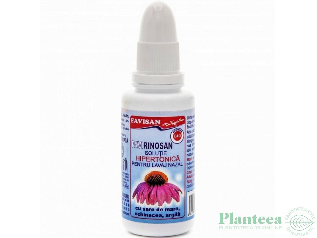 Solutie hipertonica nazala echinaceea FaviRinosan 30ml - FAVISAN