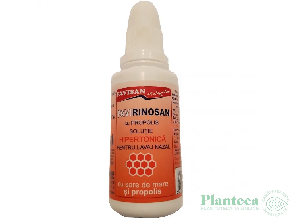 Solutie hipertonica nazala propolis FaviRinosan 30ml - FAVISAN