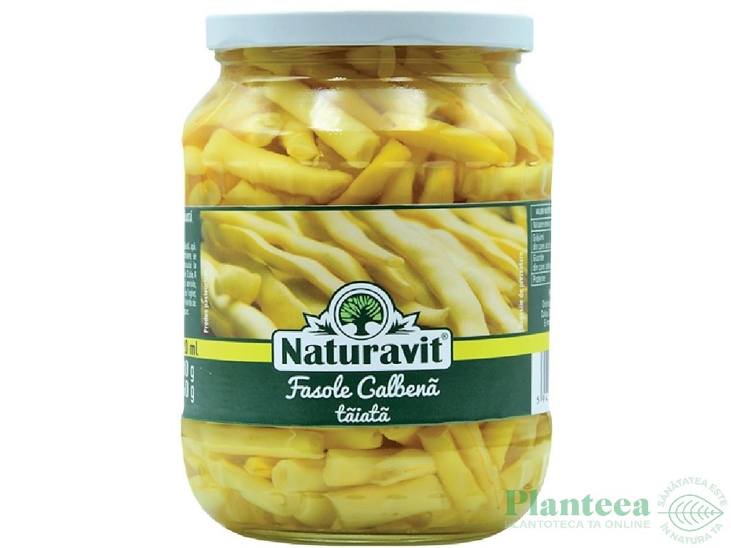 Conserva fasole galbena pastai taiata 720ml - NATURAVIT