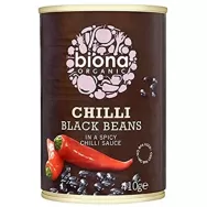 Conserva fasole neagra sos chilli bio 410g - BIONA