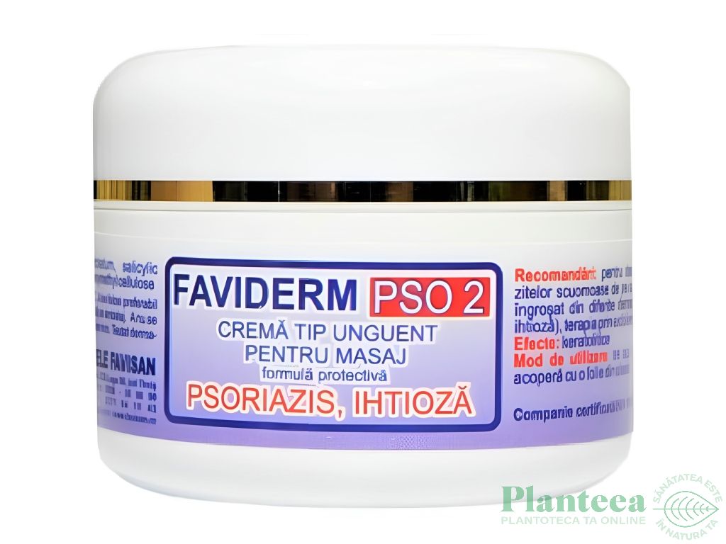 Unguent masaj psoriazis ihtioza FaviDerm PSO2 50ml - FAVISAN