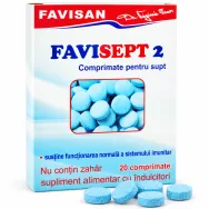 Favisept2 cu albastru metilen comprimate supt 20cp - FAVISAN