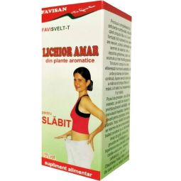 Lichior amar plante pt slabit FaviSvelt T 100ml - FAVISAN