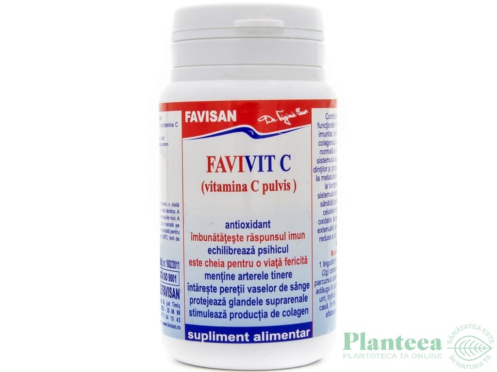 Vitamina C pulbere FaviVit C 80g - FAVISAN