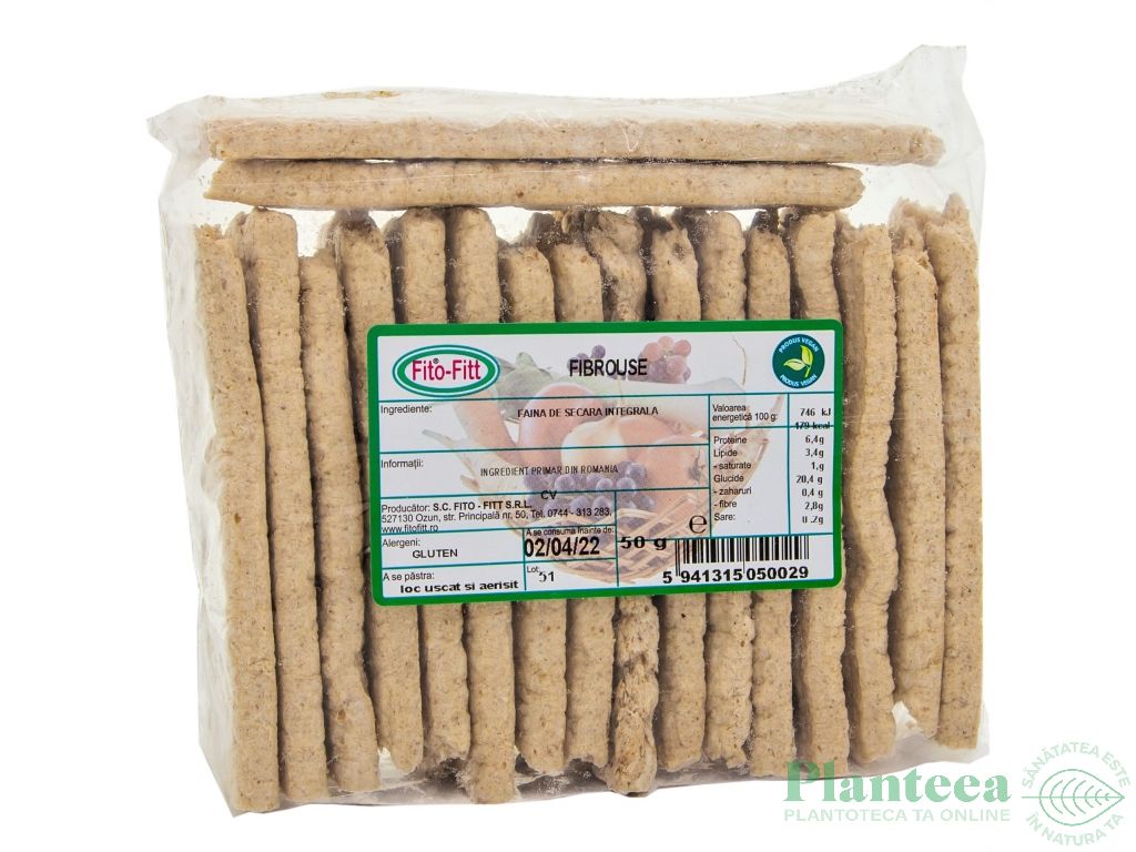 Felii secara extrudata fara sare Fibrouse 50g - FITO FITT