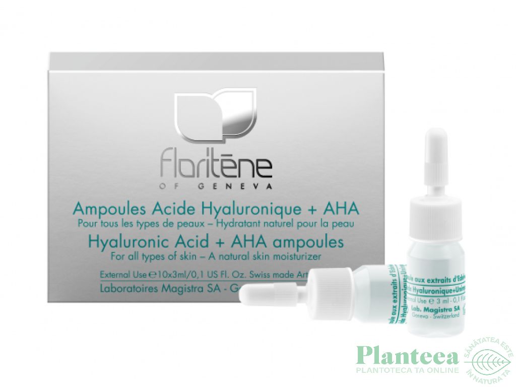 Fiole acid hialuronic AHA Serum Face Lift 10x3ml - FLORITENE