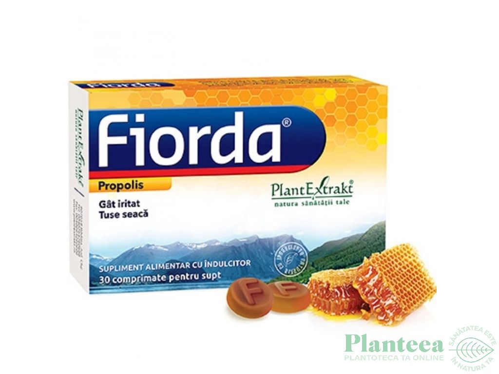 Pastile gat Fiorda propolis 30cp - PLANTEXTRAKT