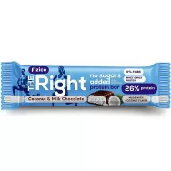 Baton proteic cocos ciocolata lapte The Right 60g - FIZICO