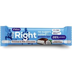 Baton proteic cocos ciocolata lapte The Right 60g - FIZICO