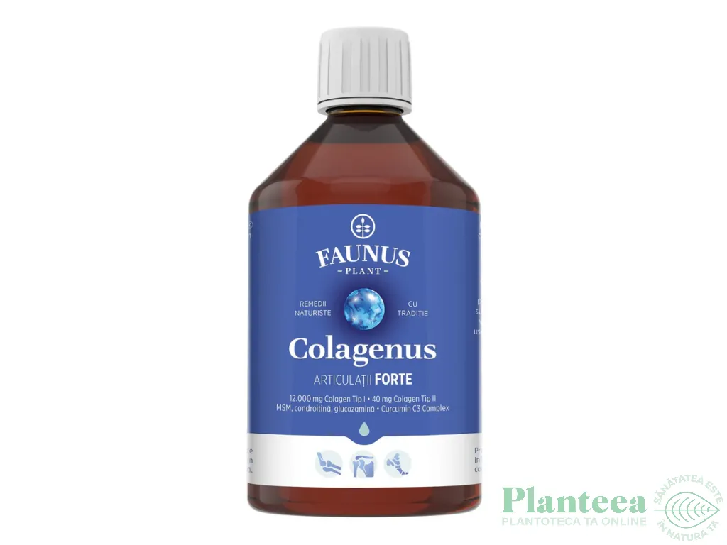 Colagen lichid extracte plante Colagenus articulatii forte 500ml - FAUNUS