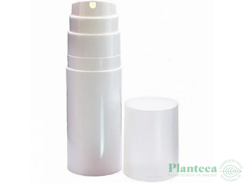 Flacon plastic alb airless Visco cu pompa 50ml - ELLEMENTAL