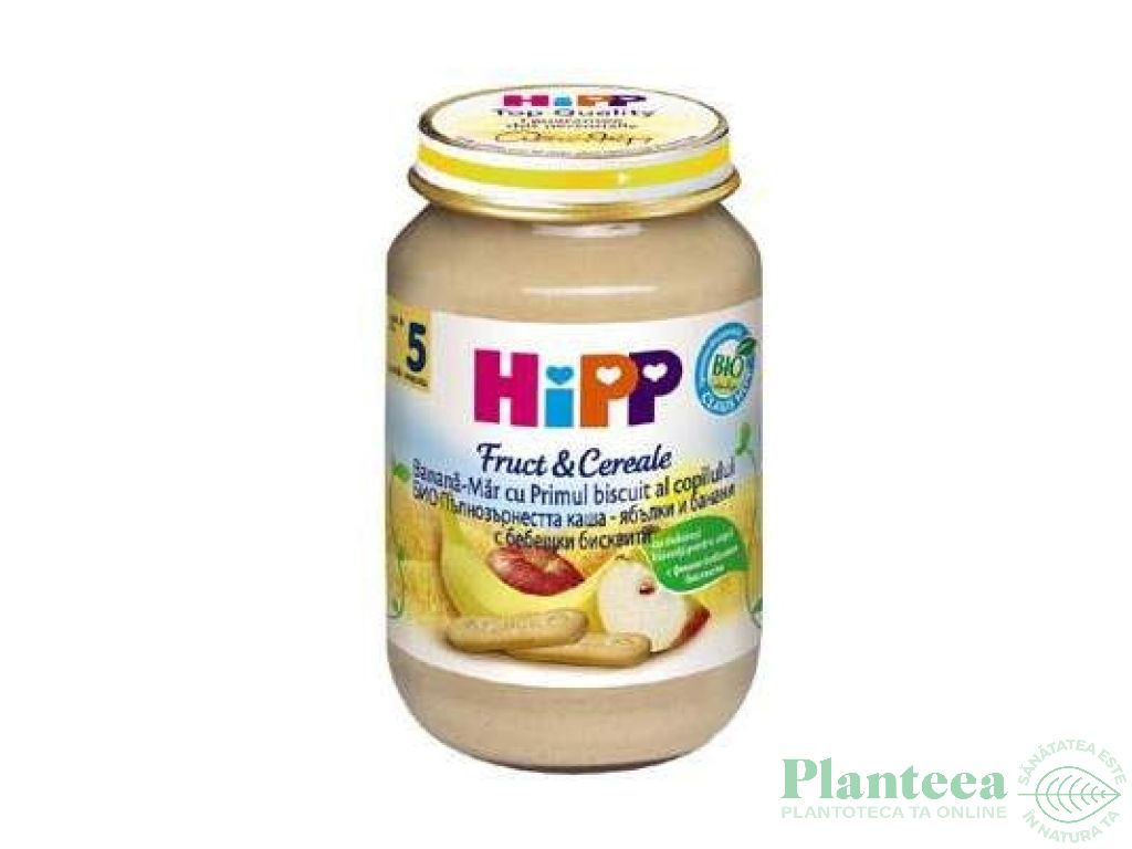 Terci mar banana primul biscuit bebe +4luni 190g - HIPP ORGANIC