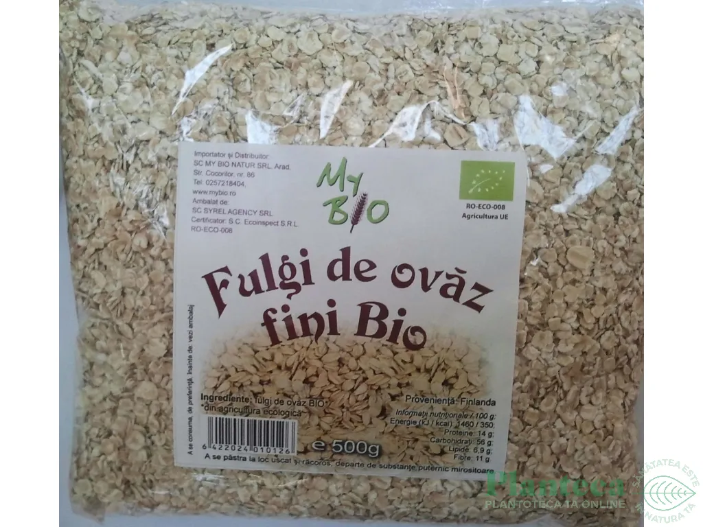 Fulgi ovaz fini eco 500g - MY BIO
