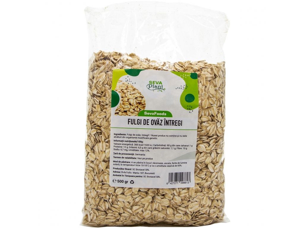 Fulgi ovaz mari 500g - SEVA FOOD