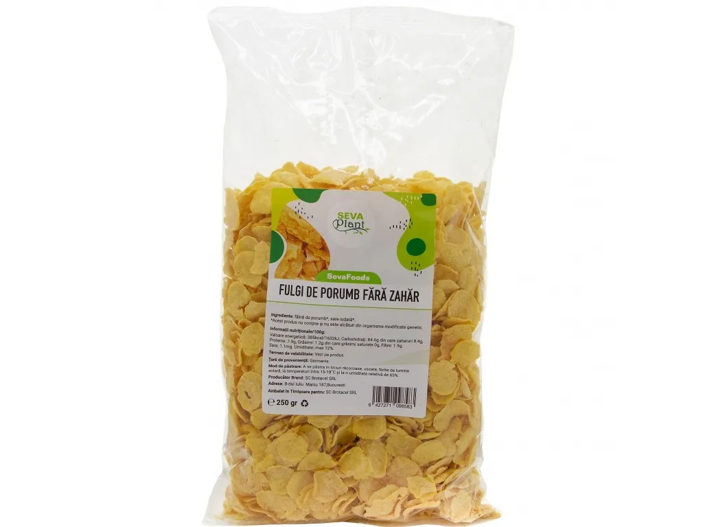 Fulgi porumb fara zahar 250g - SEVA FOOD