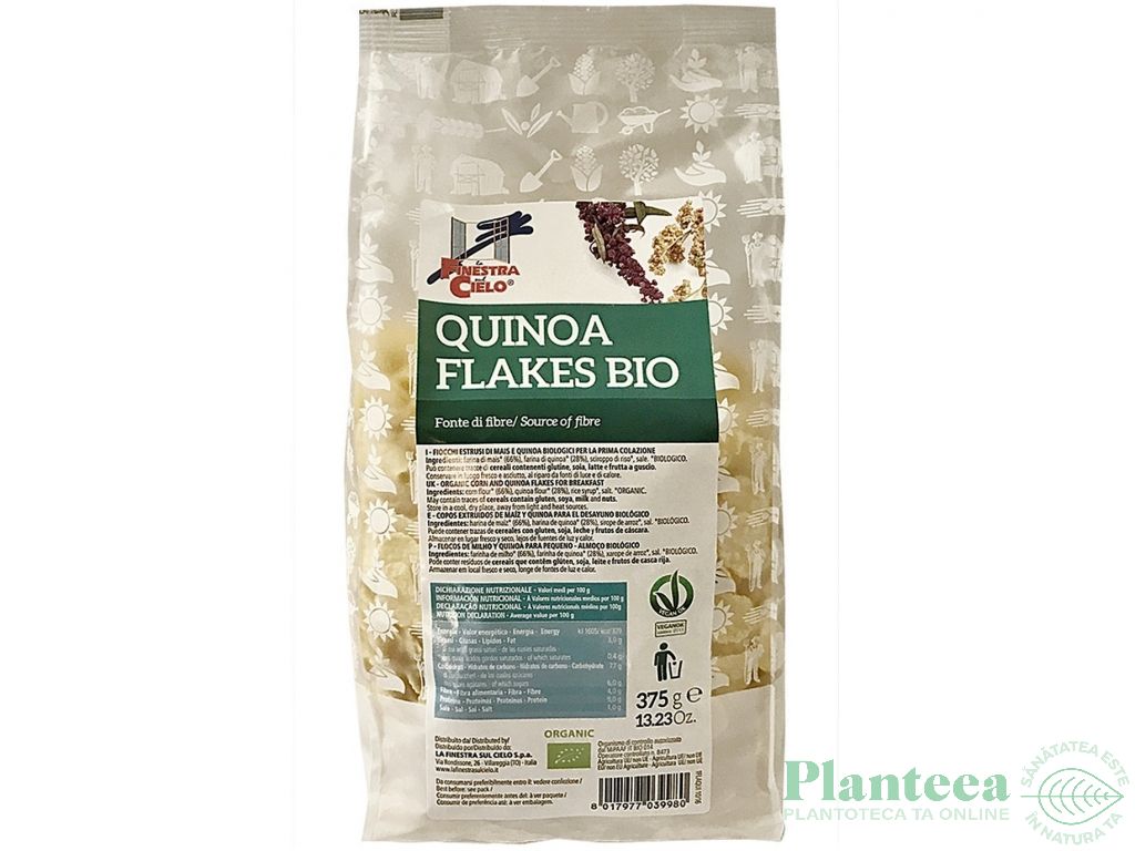 Fulgi porumb quinoa alba eco 375g - LA FINESTRA SUL CIELO