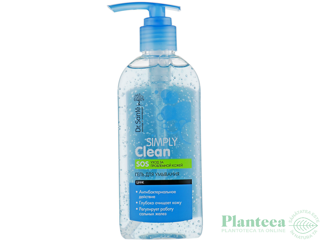 Gel curatare ten probleme zinc Simply Clean 200ml - DR SANTE