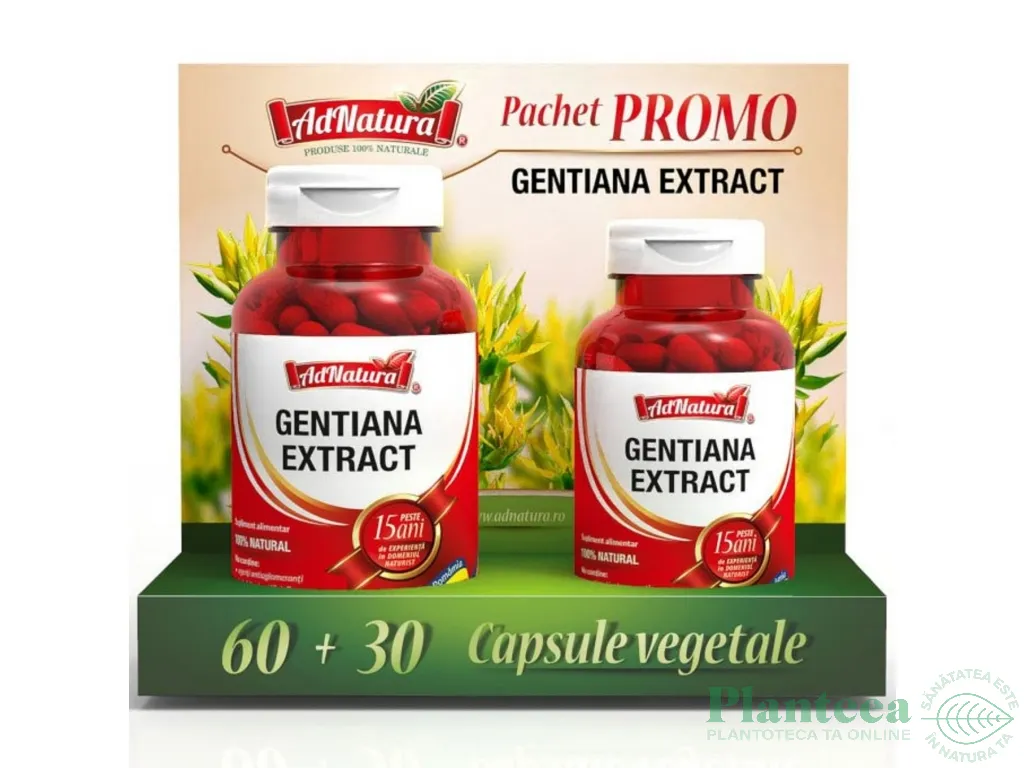 Pachet Gentiana 60+30cps - ADNATURA