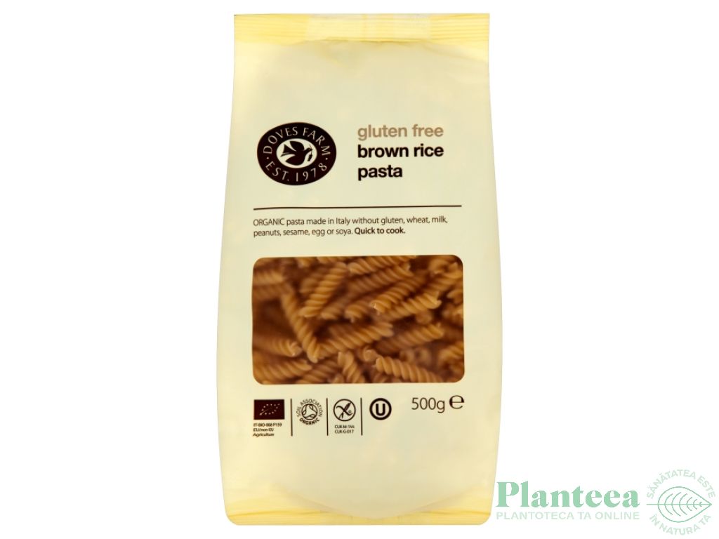 Paste fusilli orez brun eco 500g - DOVES FARM