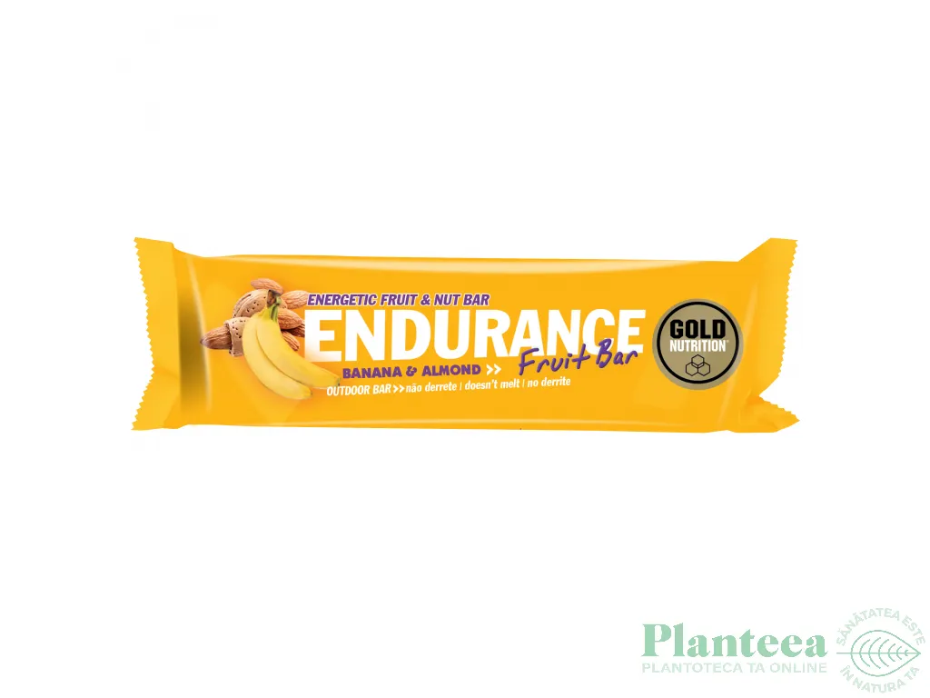 Baton energizant fructe banane migdale Endurance 40g - GOLD NUTRITION