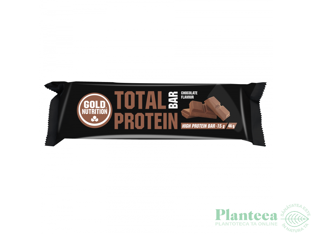Baton proteic clasic Total Protein ciocolata 46g - GOLD NUTRITION