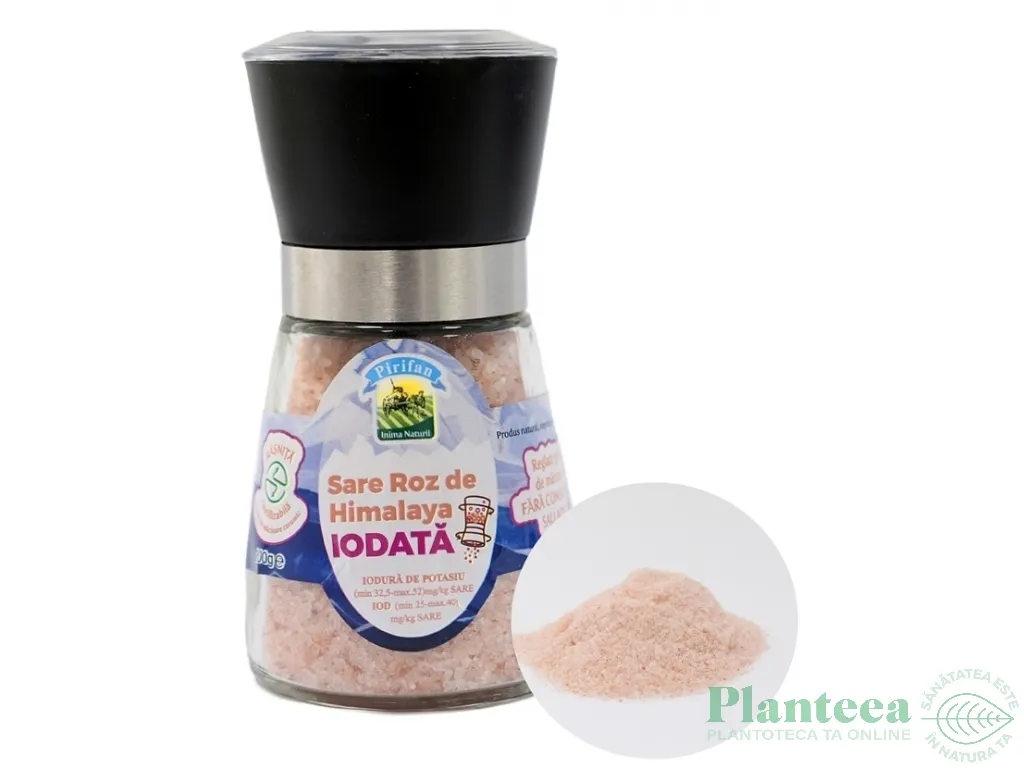 Sare roz grunjoasa Himalaya neiodata rasnita reutilizabila 200g - PIRIFAN