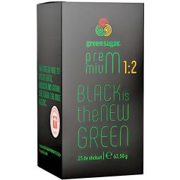 Eritritol stevie indulcitor pulbere 1:2 Premium plicuri 25x2,5g - GREEN SUGAR