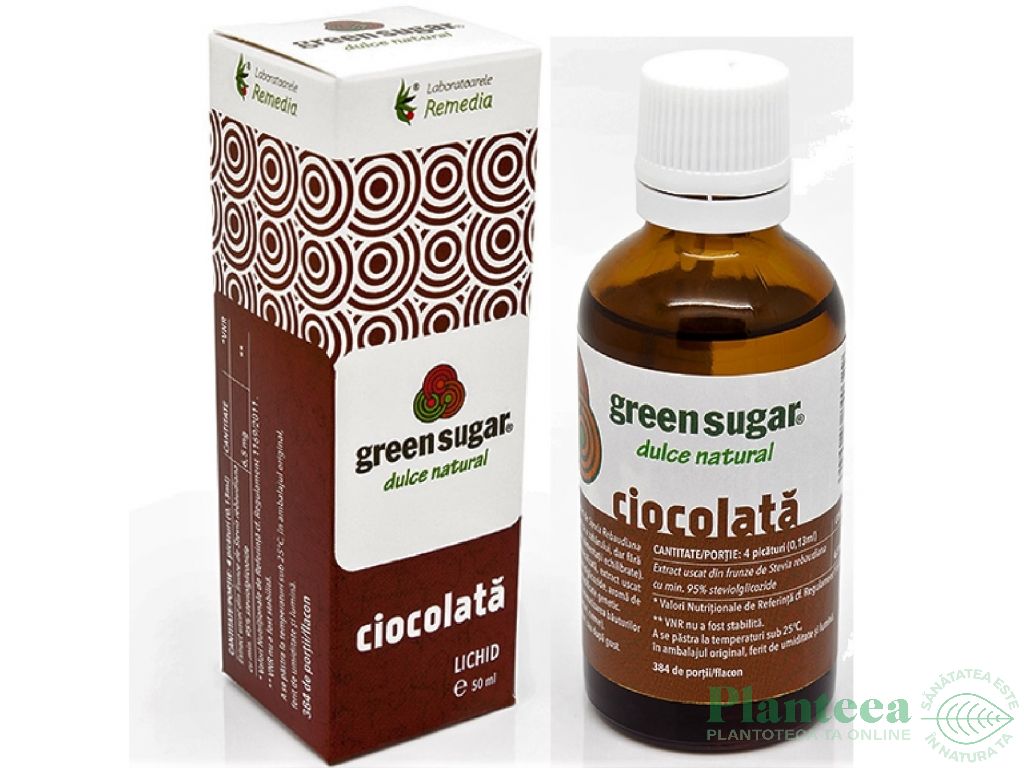 Eritritol stevie indulcitor lichid ciocolata 50ml - GREEN SUGAR